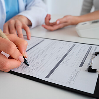 Person signing a document